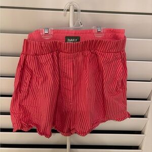 Women's Pink Striped Shorts